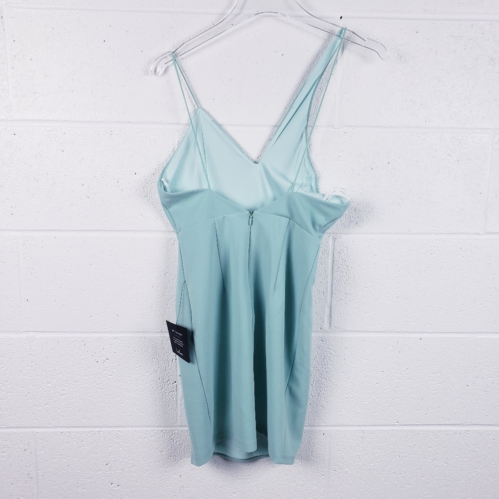 Lulus Poised‎ to Party One-Shoulder Bodycon Mini Dress Mint Women's Size XS - Picture 3 of 12